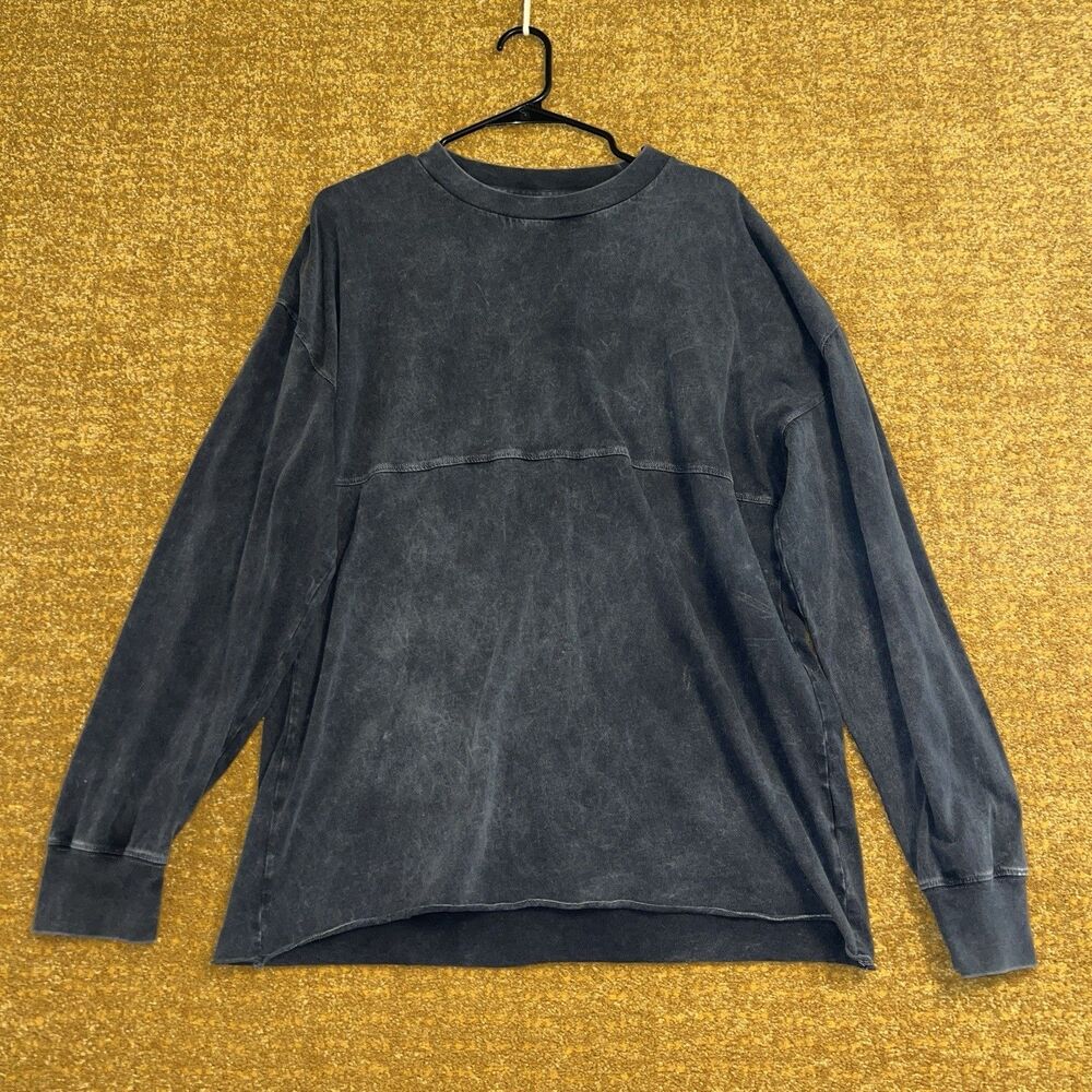 Abercrombie & Fitch Soft Af Longline T-shirt Men’s M Black Distressed Rolled Hem